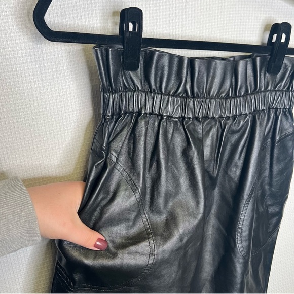 Adam Lippes | Black Leather‎ Skirt 2 Woman's Capsule Lambskin - Picture 2 of 8